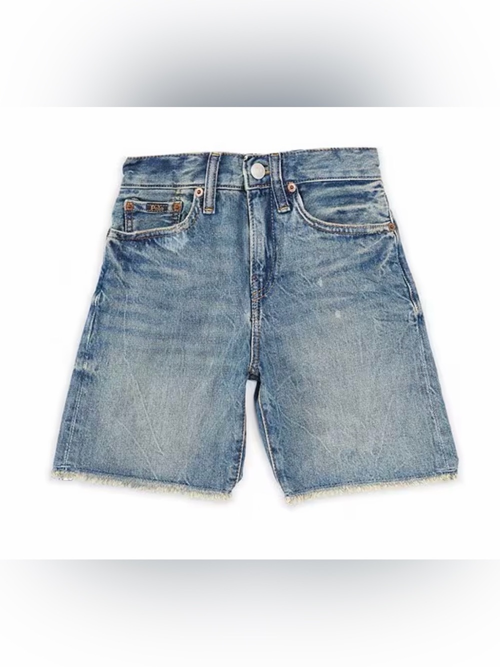 Polo Light Wash Denim Cutoff Shorts - Light Blue 6